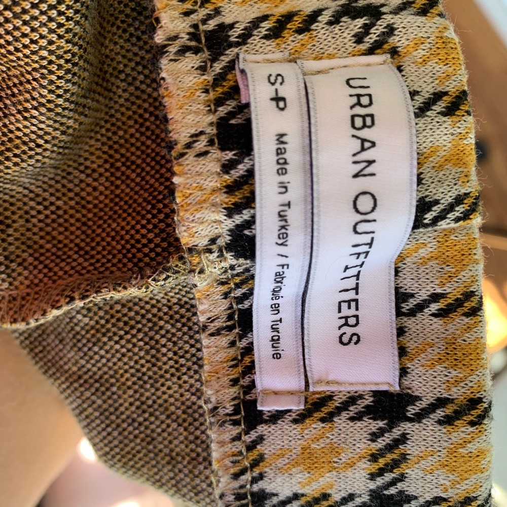 Urban outfitters Yellow fitted plaid pants